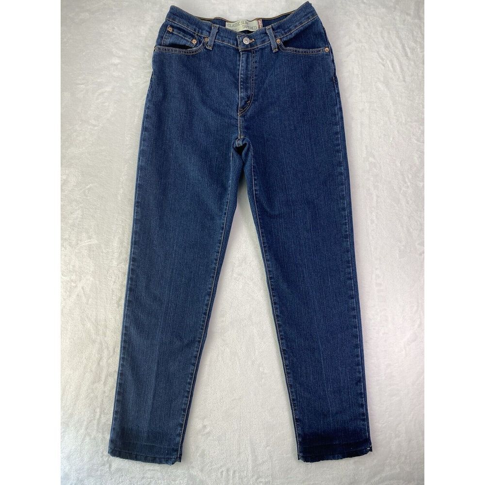 LEVI'S Womens's Classic 512 Slim‎ tapered medium jeans raw hem sz 10M
